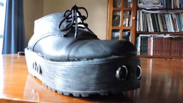 zapato para ciegos
