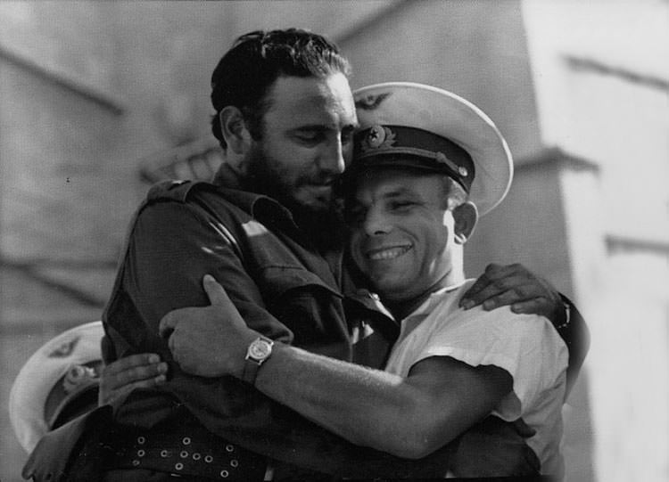 Fidel Castro y Yuri Gagarin